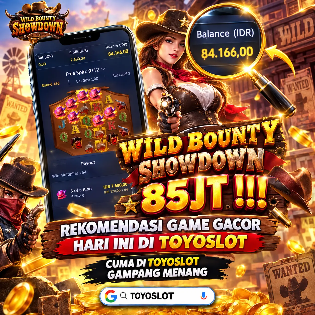 TOYOSLOT - BUKTI KEMENANGAN WILD BOUNTY SHOWDOWN Rp85,000,000,- LUNAS